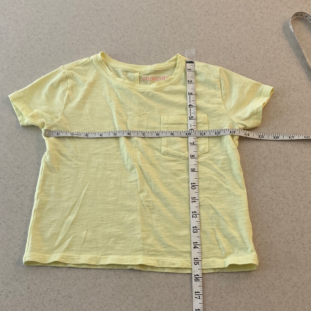 J. Crew Kids NWOT Soft Yellow Short Sleeve Tee Shirt Size Small 6/7 - Picture 8 of 8